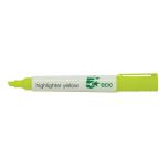 5 Star Eco Highlighter Chisel Tip 1-5mm Line Yellow [Pack 10] 938041