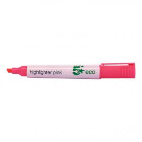 5 Star Eco Highlighter Chisel Tip 1-5mm Line Pink Pack of 10 938047