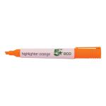 5 Star Eco Highlighter Chisel Tip 1-5mm Line Orange [Pack 10] 938059