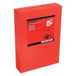 5 Star Office Coloured Card Tinted 160gsm A4 Deep Red [Pack 250]  938098