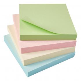 5 Star Eco Repositionable Notes 76x76mm Re-Move Pastel [Pack 12] 938187