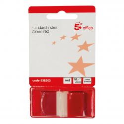Cheap Stationery Supply of 5 Star Standard Index 25mm Red Office Statationery