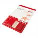 5 Star Office Standard Index Flags 50 Sheets per Pad 25x45mm Red [Pack 5]