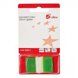 Cheap Stationery Supply of 5 Star Office Standard Index Flags 50 Sheets per Pad 25x45mm Green Pack of 5 938211 Office Statationery