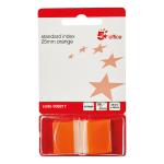 5 Star Office Standard Index Flags 50 Sheets per Pad 25x45mm Orange [Pack 5] 938217