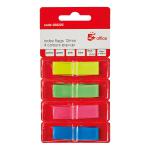 5 Star Office Index Flags 4 Solid Colours 12x45mm 40 Flags per Colour Assorted [Pack 5] 938225