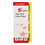 5 Star Office Sign Here Index Flags Tab With Red Arrow 46x25mm 40x4 per cover 5 covers [800 Flags] 938241