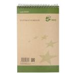 5 Star Eco Shorthand Pad Wirebound 70gsm Ruled 160pp 127x200mm Green [Pack 10] 938287