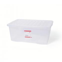 Cheap Stationery Supply of 5 Star Office Storage Box Plastic with Lid Stackable 45 Litre Clear 938489 Office Statationery
