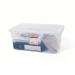 5 Star Office Storage Box Plastic with Lid Stackable 45 Litre Clear