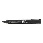5 Star Eco Permanent Marker Bullet Tip 2-5mm Line Black [Pack 10] 938632