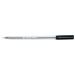5 Star Office Ball Pen Clear Barrel Medium 1.0mm Tip 0.7mm Line Black [Pack 20]