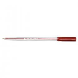 Cheap Stationery Supply of 5 Star Office Ball Pen Clear Barrel Medium 1.0mm Tip 0.7mm Line Red Pack of 20 938659 Office Statationery