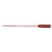 5 Star Office Ball Pen Clear Barrel Medium 1.0mm Tip 0.7mm Line Red [Pack 20]