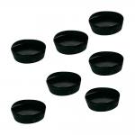 5 Star Office Round Plastic Covered Magnets 20mm Black [Pack 10] 938675