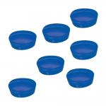 5 Star Office Round Plastic Covered Magnets 20mm Blue [Pack 10] 938677