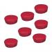 5 Star Office Round Plastic Covered Magnets 20mm Red [Pack 10]
