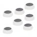 5 Star Office Round Plastic Covered Magnets 20mm White [Pack 10]