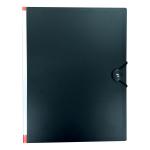 5 Star Office Display Book Hardback Cover Polypropylene 100 Pockets A4 Black 938813