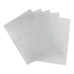 5 Star Office Folder Cut Flush Polypropylene Top and Side Opening 90 Micron A4 Glass Clear [Pack 100] 939177
