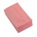 5 Star Facilities Wave Line Mid-weight Cleaning Cloth 40gsm W500xL300mm Red [Pack 50]