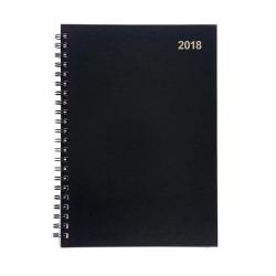 Cheap Stationery Supply of 5 Star Office 2018 Wirobound Diary Week to View A4 (Black) 939530 Office Statationery