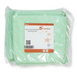 Cheap Stationery Supply of 5 Star Facilities Microfibre Cloth Premium Reusable Edge Bonded W400xL400mm 250gsm Green (Pack of 5) 939573 Office Statationery