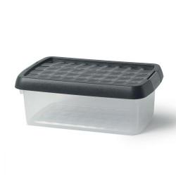 Cheap Stationery Supply of 5 Star Elite Storage Clip Box Plastic Stackable with Lid 3.8 Litre Clear Office Statationery