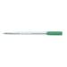 5 Star Office Ball Pen Clear Barrel Medium 1.0mm Tip 0.7mm Line Green [Pack 20]