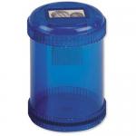 5 Star Office Pencil Sharpener Plastic Canister Two Hole Max. Diameter 8/11mm Blue [Pack 10] 939972