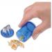5 Star Office Pencil Sharpener Plastic Canister Two Hole Max. Diameter 8/11mm Blue [Pack 10]