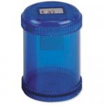 5 Star Office Pencil Sharpener Plastic Canister One Hole Max. Diameter 8mm Blue [Pack 10] 939973