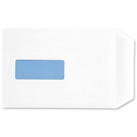 5 Star Eco Envelopes Recycled Pocket Self Seal Window 90gsm C5 229x162mm White Pack of 500 940406