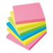 5 Star Office Extra Sticky Re-Move Notes Pad of 90 Sheets 76x76mm 4 Assorted Neon Colours [Pack 6]