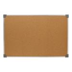 5 Star Office Cork Board with Wall Fixing Kit Aluminium Frame W900xH600mm 940597