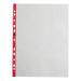 5 Star Office Punched Pocket Polyprop Reinforced Red Strip Top Opening 75 Mic A4 Clear [Pack 25]