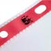 5 Star Office Punched Pocket Polyprop Reinforced Red Strip Top Opening 75 Mic A4 Clear [Pack 25]