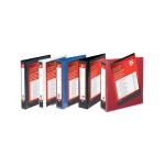 5 Star Office Presentation Ring Binder PP Cover 25mm 2-ring A4 Red [Pack 10] 940686