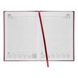 Cheap Stationery Supply of 5 Star Office 2019 Diary Day to Page Casebound and Sewn Vinyl Coated Board A5 210x148mm Red Office Statationery
