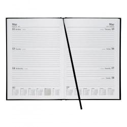Cheap Stationery Supply of 5 Star Office 2019 Diary Week to View Casebound and Sewn Vinyl Coated Board A5 210x148mm Black Office Statationery