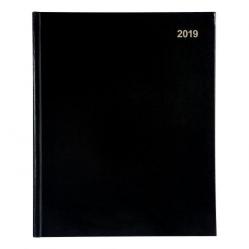 Cheap Stationery Supply of 5 Star Office 2019 Quarto Diary Week to View Casebound and Sewn Vinyl Coated Board 220x270mm Black Office Statationery