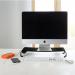 5 Star Office Monitor Stand Aluminium Four USB Ports 520x210x75mm Black