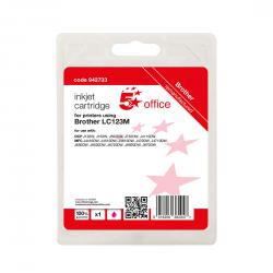 Cheap Stationery Supply of 5 Star Office Remanufactured Inkjet Cartridge Page Life Magenta 600pp Brother LC123M Alternative 942733 Office Statationery