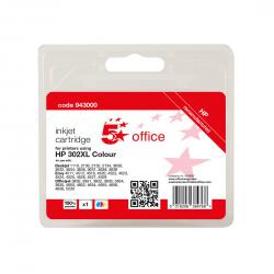 Cheap Stationery Supply of 5 Star Office Reman Inkjet Cartridge Page Life Tri-Colour 330pp HP No.302XL F6U67AE Alternative 943000 Office Statationery