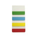 5 Star Filing Tabs 4 Neon Assorted Colours Red Yellow Blue & Green 38x51mm [Pack 5] 943369