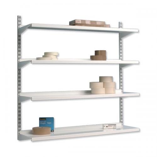 Trexus Top Shelf Shelving Unit System 4 Shelves Metal 99067x - Wall Mounted Shelving Units Uk