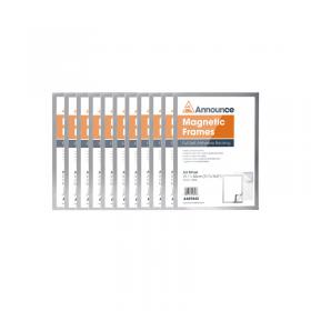 Announce Magnetic Frame A3 Silver (Pack of 10) AA01845 AA01845