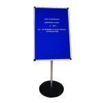 Announce Groove Letter Board with 1100mm Stand 900x600mm Blue AA847001 AA847001