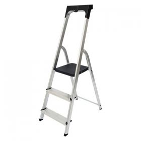 Werner Promaster 3 Tread Step Ladder with High Safety Hand Rail 7410318 ABR60603
