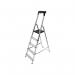 Werner Aluminium Stepladder 5 Tread High Handrail 7410518 ABR60605